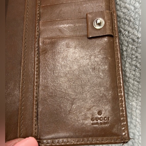 🔥🔥GUCCI Authentic Vintage Large Leather Wallet - Picture 9 of 11